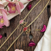 Vriksham Elegant Gold Look Alike Lotus Anklets-G20290